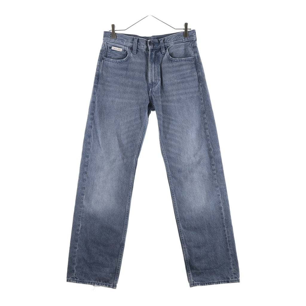 Calvin Klein(カルバンクライン) 90S STRAIGHT ロゴパッチ ジップフライ ストレートデニムパンツ インディゴ 4RF726G