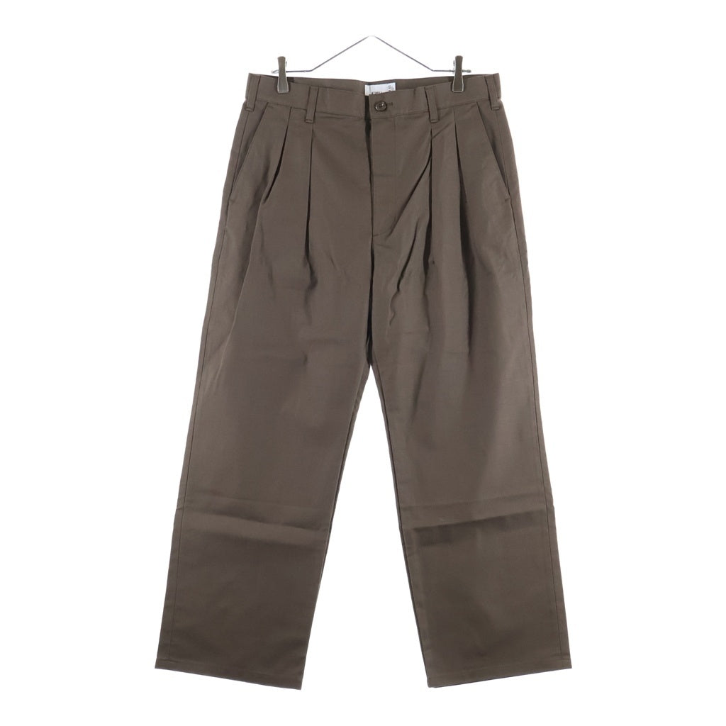 WTAPS(ダブルタップス) 25SS WRKT2503 TROUSERS / COTTON. TWILL 2タック ワークトラウザー ストレートパンツ ブラウン 251CWDT-PTM10