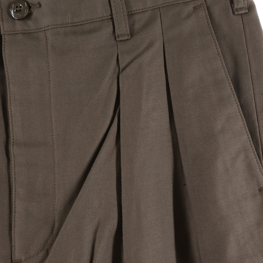 WTAPS(ダブルタップス) 25SS WRKT2503 TROUSERS / COTTON. TWILL 2タック ワークトラウザー ストレートパンツ ブラウン 251CWDT-PTM10