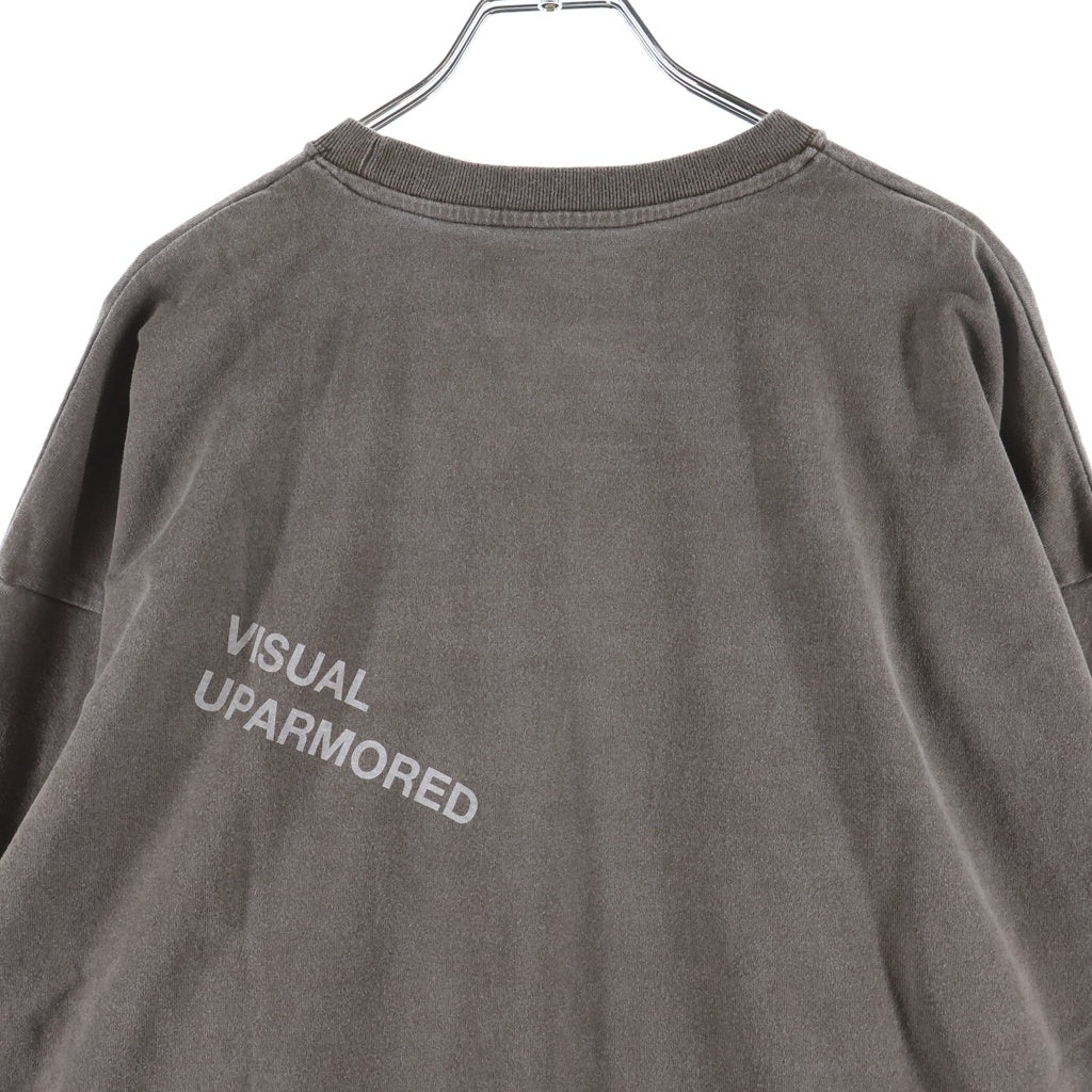 WTAPS(ダブルタップス) 26AW SIGN-OD LS / COTTON 顔料染め フロントロゴプリントTシャツ 長袖クルーネックカットソー ブラウン 262ATDT-CSM22