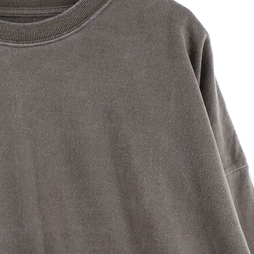 WTAPS(ダブルタップス) 26AW SIGN-OD LS / COTTON 顔料染め フロントロゴプリントTシャツ 長袖クルーネックカットソー ブラウン 262ATDT-CSM22