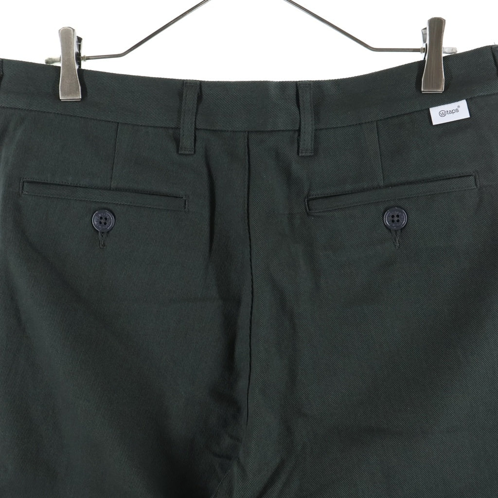 WTAPS(ダブルタップス) 26SS WRKT2001 TROUSERS / COTTON. TWILL 2タック ワークトラウザー ストレートパンツ チャコールグレー 261CWDT-PTM03