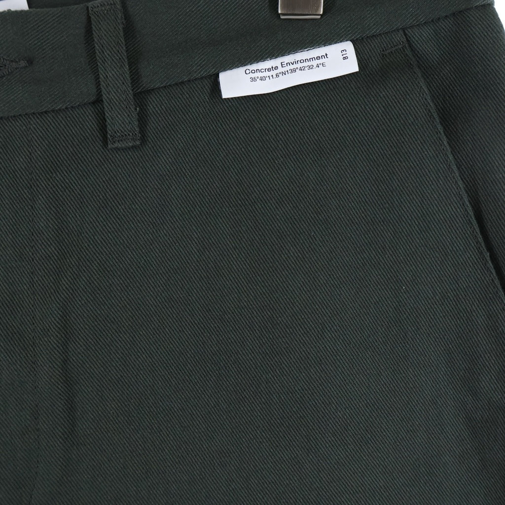 WTAPS(ダブルタップス) 26SS WRKT2001 TROUSERS / COTTON. TWILL 2タック ワークトラウザー ストレートパンツ チャコールグレー 261CWDT-PTM03