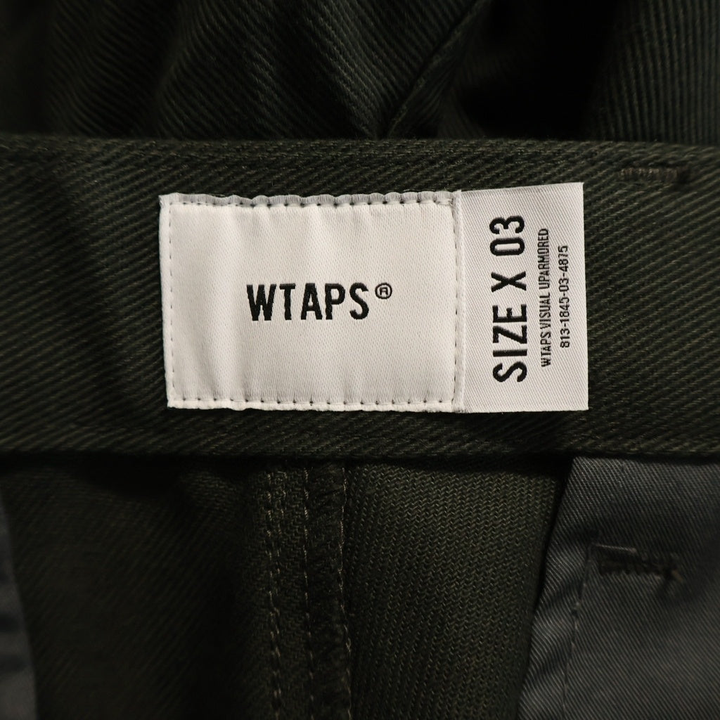 WTAPS(ダブルタップス) 26SS WRKT2001 TROUSERS / COTTON. TWILL 2タック ワークトラウザー ストレートパンツ チャコールグレー 261CWDT-PTM03