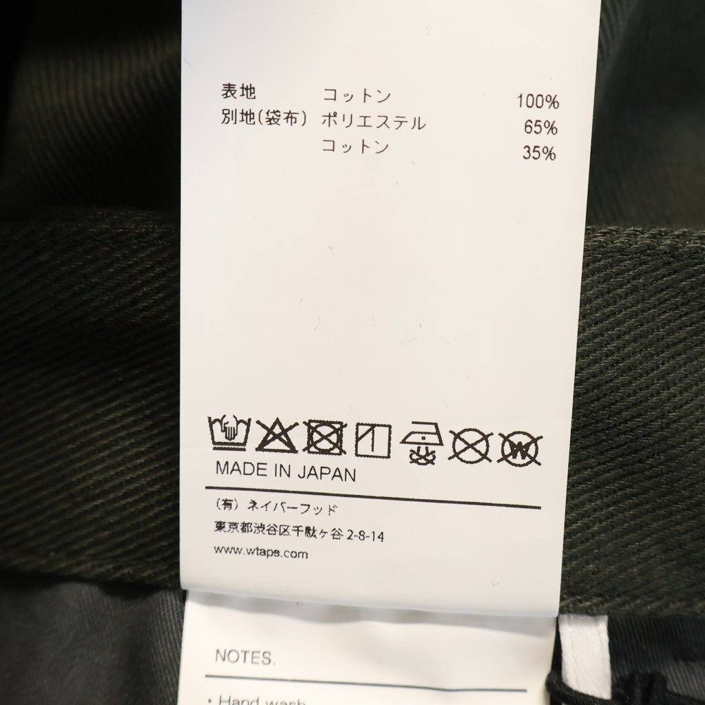 WTAPS(ダブルタップス) 26SS WRKT2001 TROUSERS / COTTON. TWILL 2タック ワークトラウザー ストレートパンツ チャコールグレー 261CWDT-PTM03
