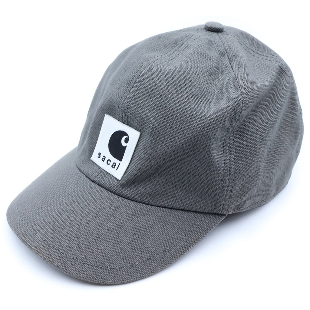 Sacai(サカイ) 24SS ×CARHARTT DUCK CAP カーハート フロントロゴ ダックキャップ 帽子 グレー 24-0728S