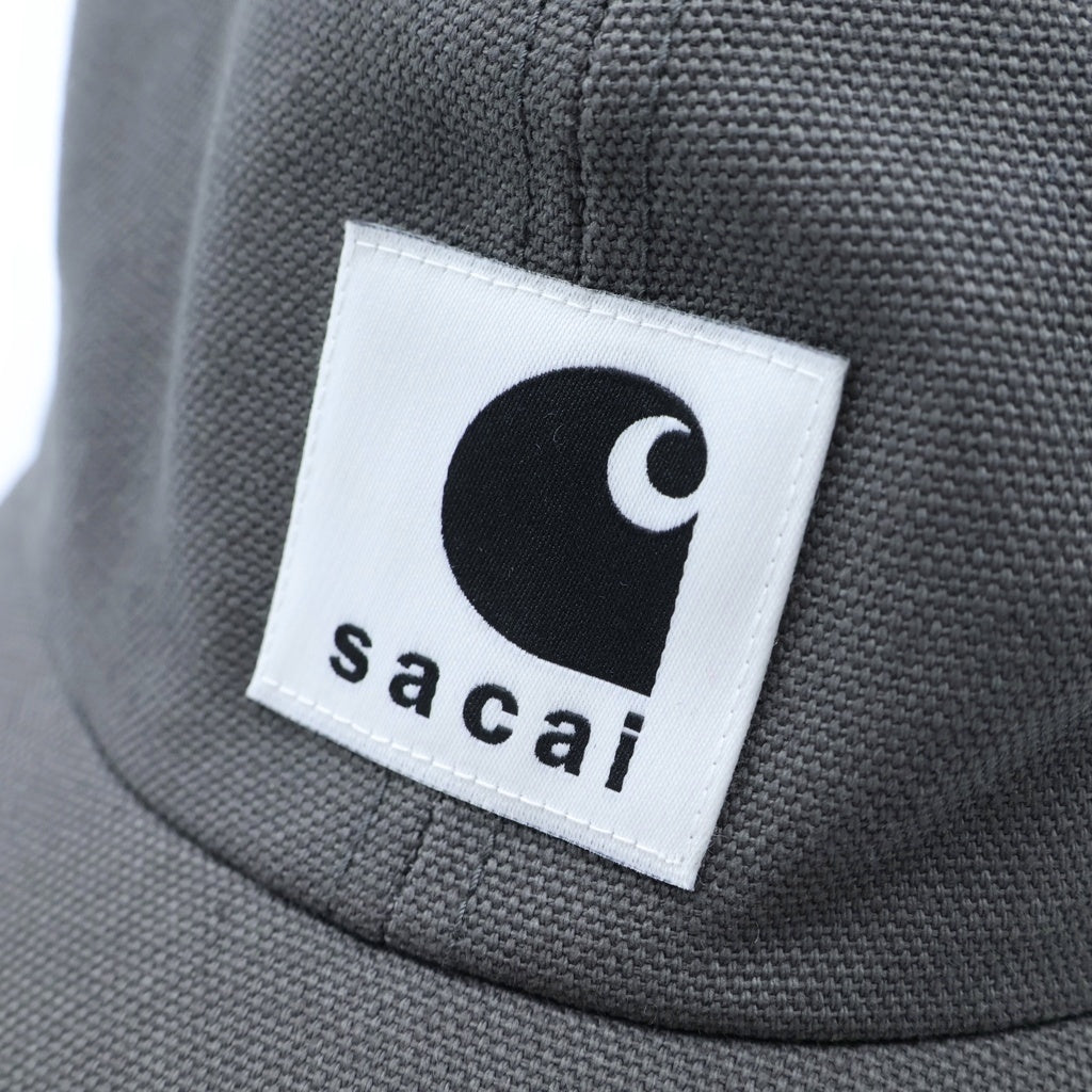 Sacai(サカイ) 24SS ×CARHARTT DUCK CAP カーハート フロントロゴ ダックキャップ 帽子 グレー 24-0728S