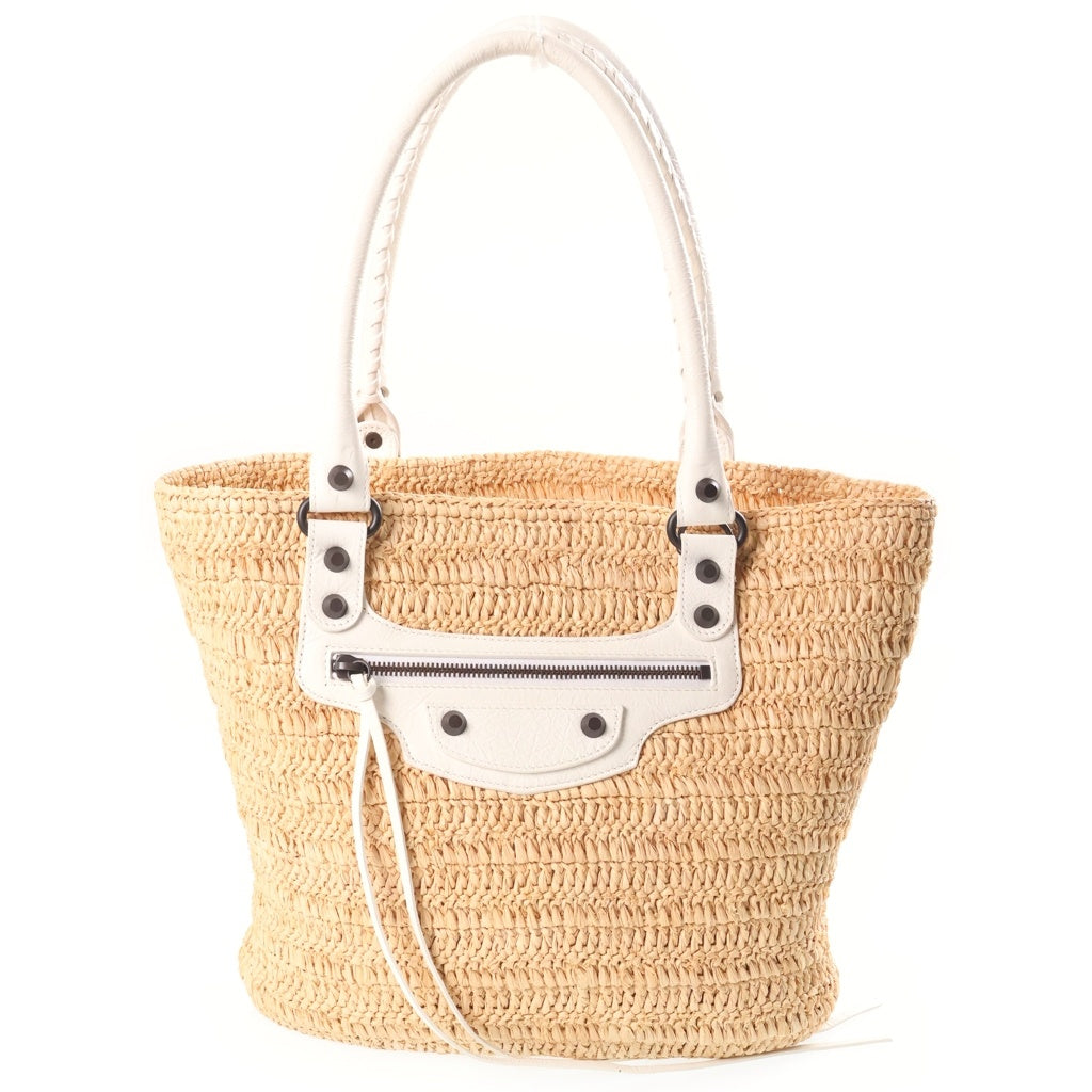 BALENCIAGA(バレンシアガ) LE CITY SMALL ルシティ スモール バスケット ショルダーバッグ ホワイト 8665002ACGC9291 レディース