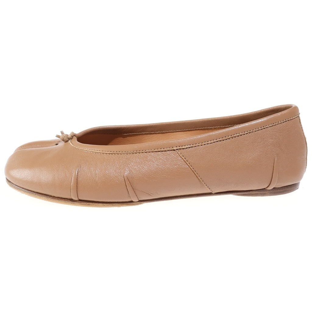 Maison Margiela(メゾンマルジェラ) TABI BALLERINA NEW タビ バレリーナ レザー シューズ レディース ブラウン S58WZ0127