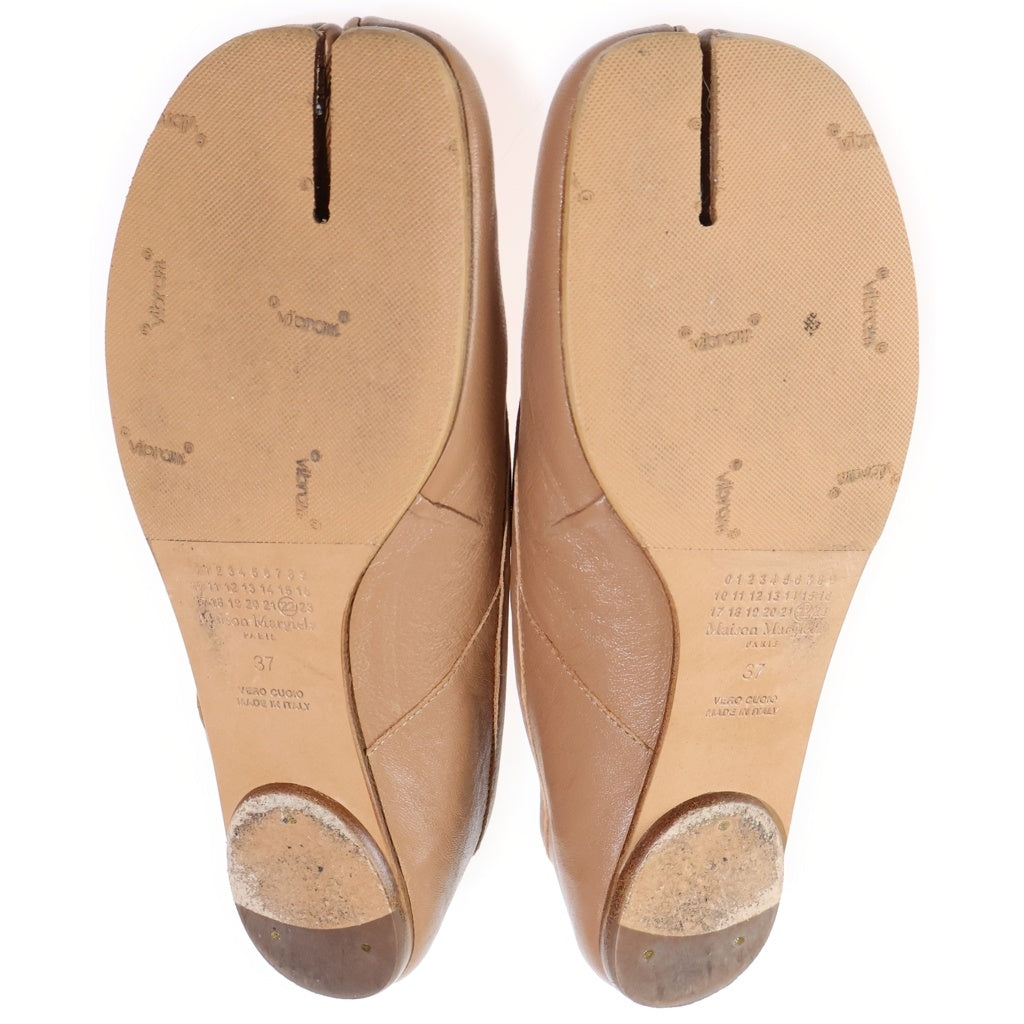 Maison Margiela(メゾンマルジェラ) TABI BALLERINA NEW タビ バレリーナ レザー シューズ レディース ブラウン S58WZ0127