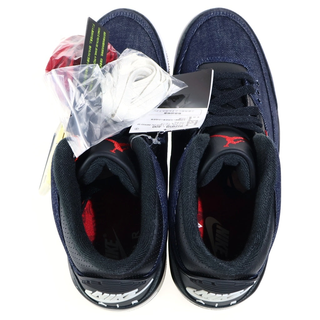 NIKE(ナイキ) ×LEVI'S AIR JORDAN 3 RETRO SP リーバイス エアジョーダン3 ミッドカットスニーカー インディゴ US9.5/27.5cm IH7959-400