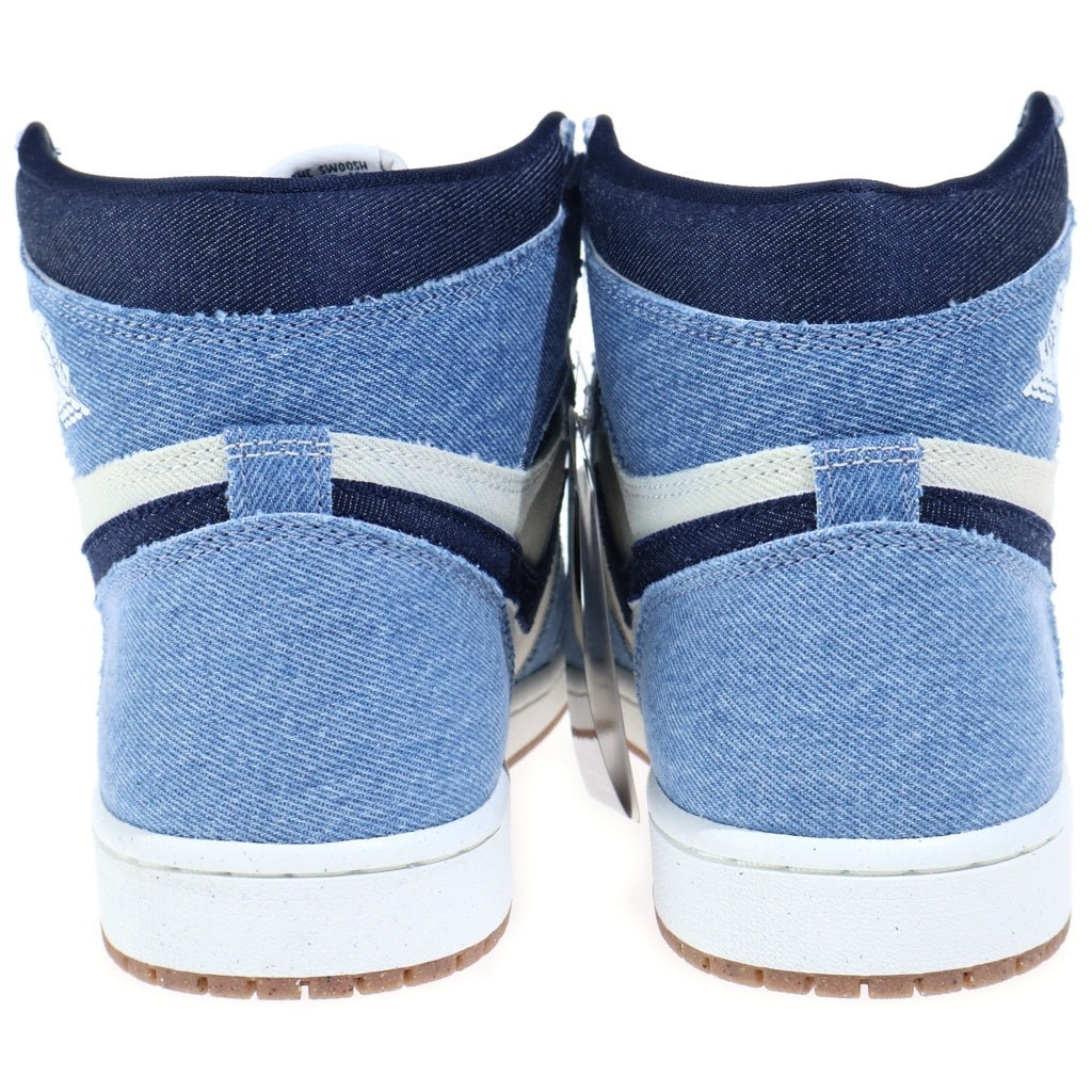 NIKE(ナイキ) AIR JORDAN1 RETRO HIGH OG DENIM エアジョーダン 1 デニム ハイカットスニーカー インディゴ/ホワイト US9.5/27.5cm FQ2947-100