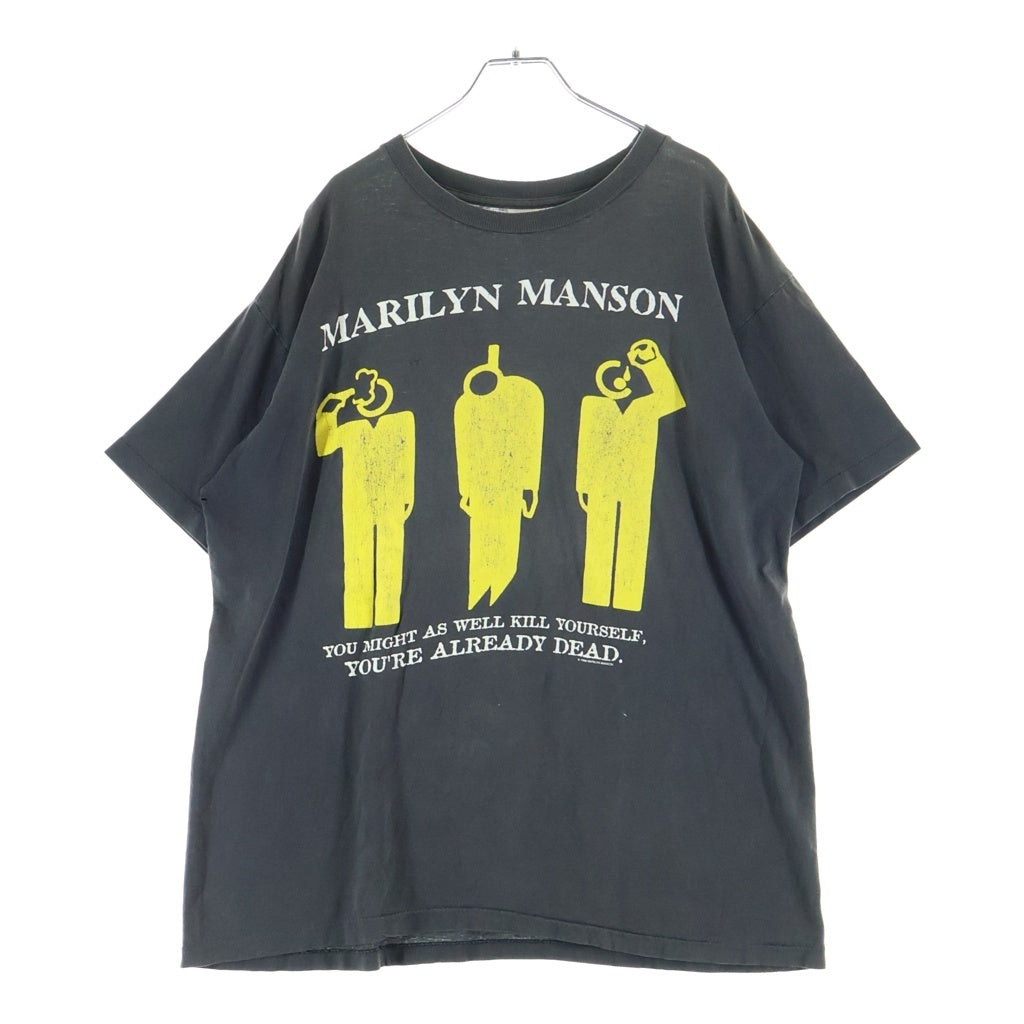 VINTAGE(ヴィンテージ) 90S MARILYN MANSON 1996 YOU MIGHT AS WELL KILL YOURSELF YOU'RE ALREADY DEAD WINTERLAND ヴィンテージ USA製 マリリンマンソン 両面プリント クルーネック 半袖Tシャツ