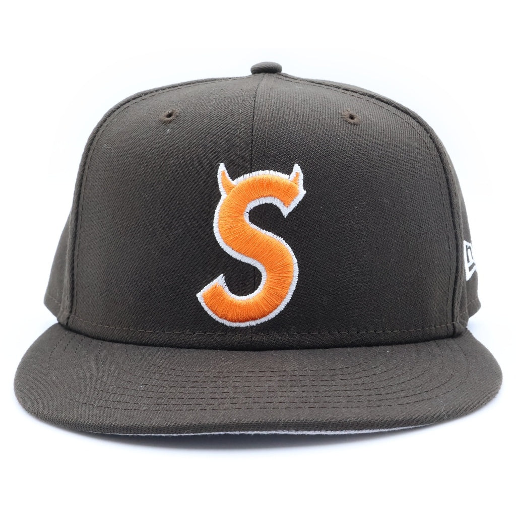 SUPREME(シュプリーム) 22AW ×NEW ERA S Logo Cap ニューエラ Sロゴ刺繍 ベースボールキャップ 帽子 ブラウン