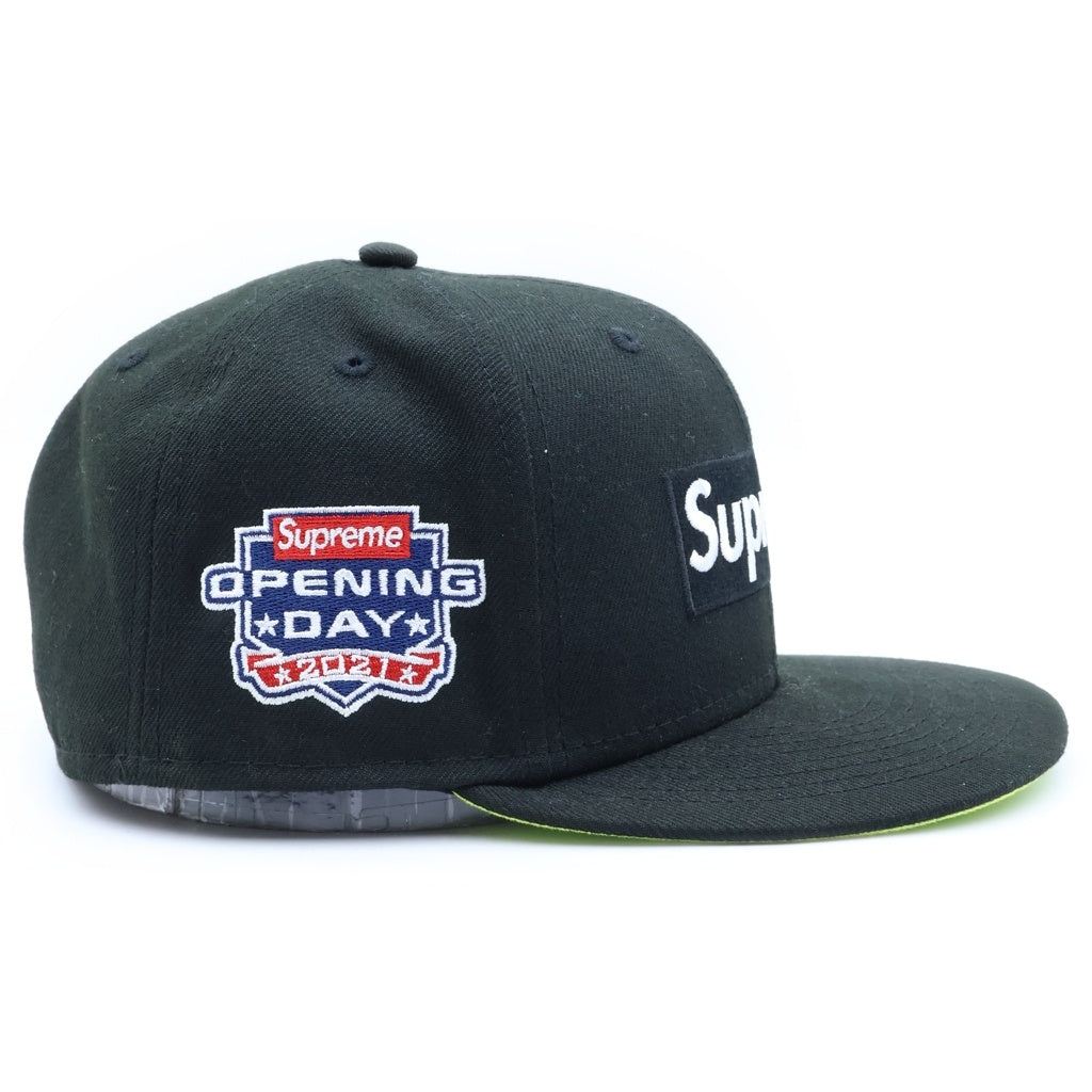 SUPREME(シュプリーム) 21AW ×NEW ERA No Comp Box Logo Cap ニューエラ ノーコンプ ボックスロゴ ベースボールキャップ 帽子 ブラック