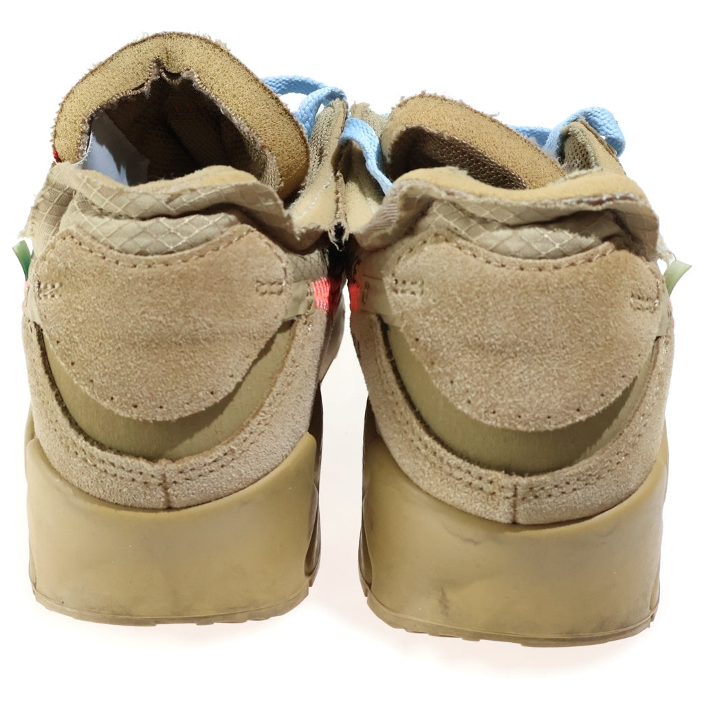 NIKE(ナイキ) ×OFF-WHITE THE 10 AIR MAX 90 DESERT ORE オフホワイト エアマックス90 デザートオレ ローカットスニーカー ブラウン US7.5/25.5cm AA7293-200