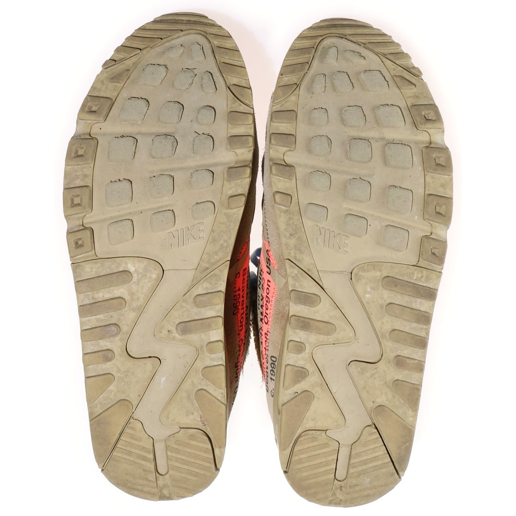 NIKE(ナイキ) ×OFF-WHITE THE 10 AIR MAX 90 DESERT ORE オフホワイト エアマックス90 デザートオレ ローカットスニーカー ブラウン US7.5/25.5cm AA7293-200