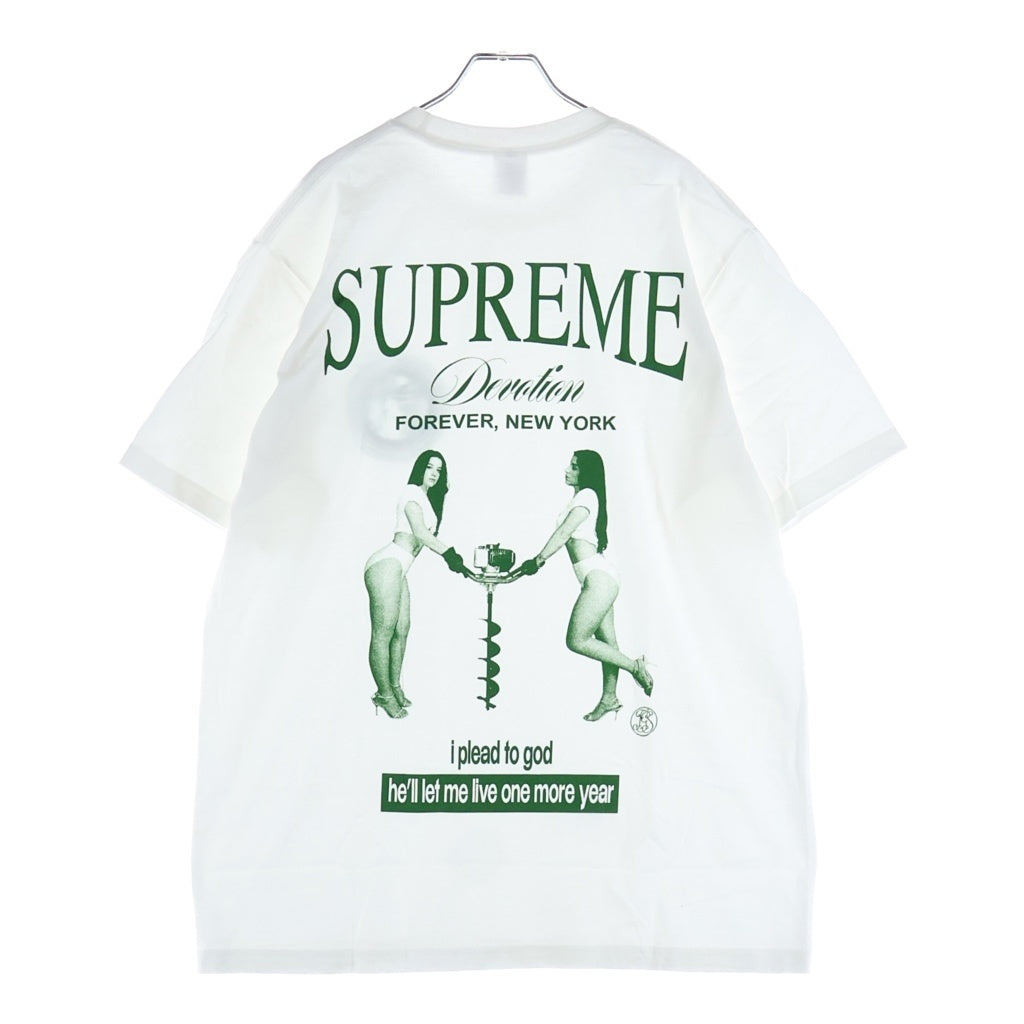 SUPREME(シュプリーム) 25AW Devotion Tee ディヴォーション グラフィックプリントTシャツ 半袖クルーネックカットソー ホワイト