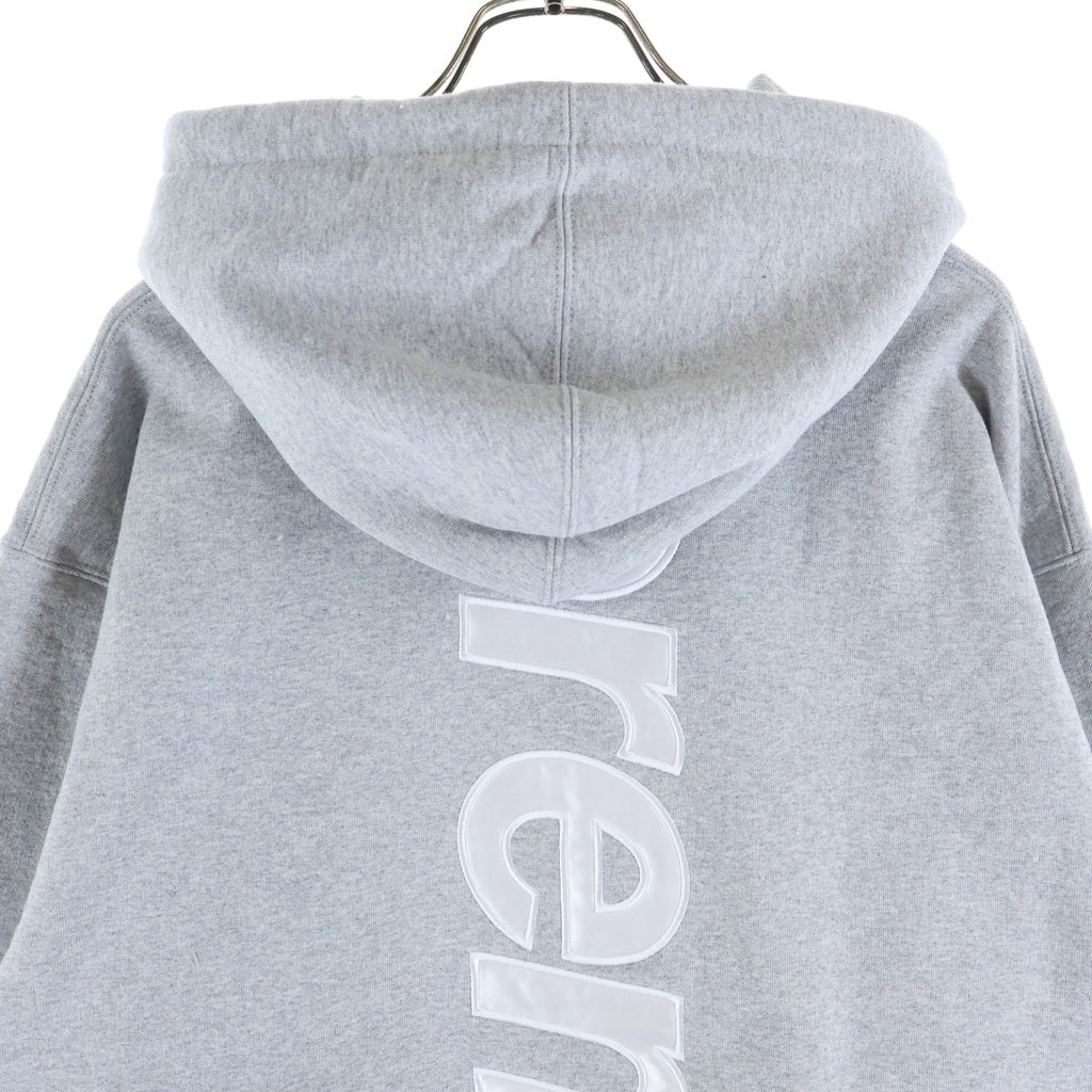 SUPREME(シュプリーム) 24AW Satin Applique Hooded Sweatshirt サテンアップリケ プルオーバースウェットパーカー フーディー グレー