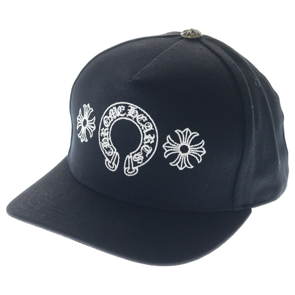 CHROME HEARTS(クロムハーツ) CH PLUS HORSESHOE EMBROIDERY BASEBALL CAP CHプラス ホースシュー エンブロイダリー キャップ 帽子 ブラック