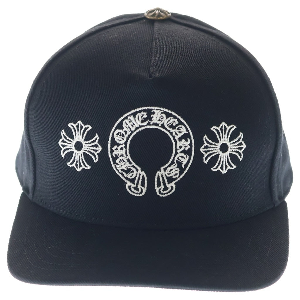 CHROME HEARTS(クロムハーツ) CH PLUS HORSESHOE EMBROIDERY BASEBALL CAP CHプラス ホースシュー エンブロイダリー キャップ 帽子 ブラック