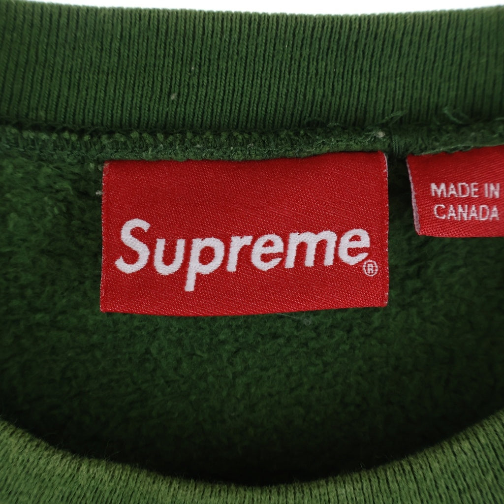 SUPREME(シュプリーム) 20AW Small Box Crewneck スモークボックスロゴ プルオーバークルーネックスウェット トレーナー グリーン