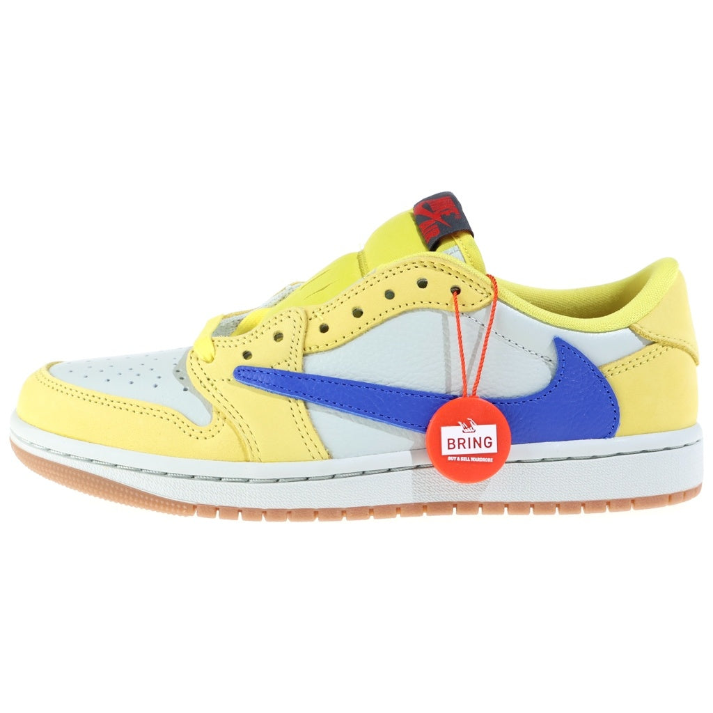NIKE(ナイキ) ×TRAVIS SCOTT WMNS AIR JORDAN 1 RETRO LOW OG CANARY トラヴィススコット エアジョーダン1 レトロ カナリー ローカットスニーカー レディース US7/24cm DZ4137-700