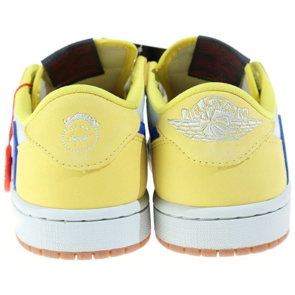 NIKE(ナイキ) ×TRAVIS SCOTT WMNS AIR JORDAN 1 RETRO LOW OG CANARY トラヴィススコット エアジョーダン1 レトロ カナリー ローカットスニーカー レディース US7/24cm DZ4137-700