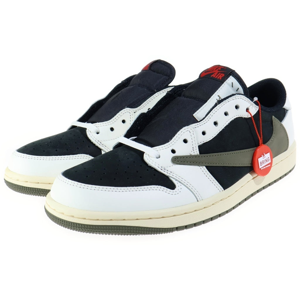 NIKE(ナイキ) ×TRAVIS SCOTT WMNS AIR JORDAN 1 LOW OG MEDIUM OLIVE エアジョーダン1 ローカットスニーカー US10/27cm DZ4137-106
