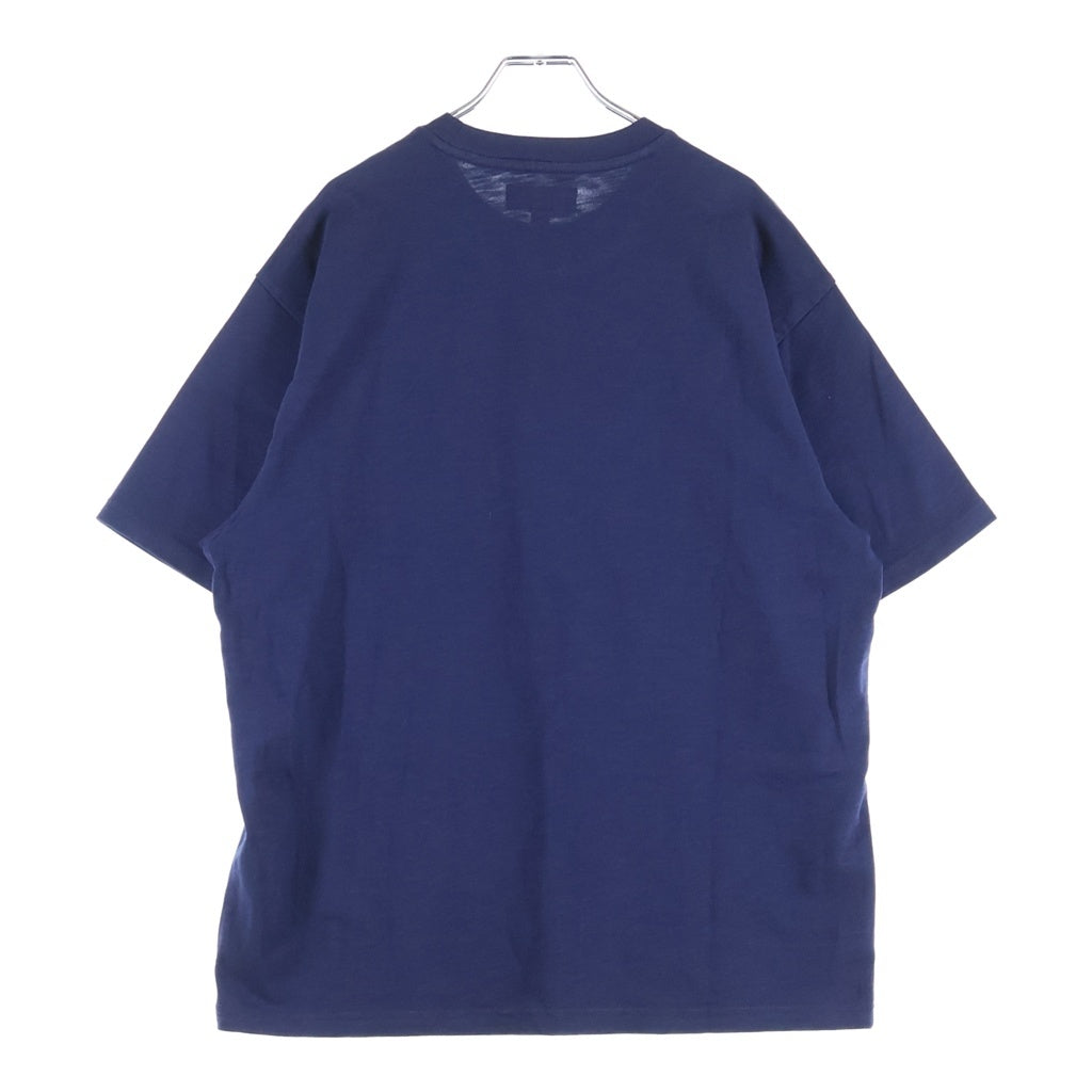 SUPREME(シュプリーム) 26AW Stretch Applique S/S Top ストレッチコットン アップリケロゴ クルーネック 半袖Tシャツ カットソー ネイビー