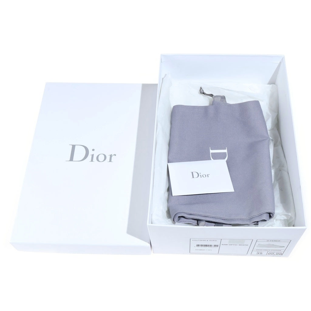 Christian Dior(クリスチャンディオール) CDロゴ ビーモチーフ レザー ローカットスニーカー レディース ホワイト