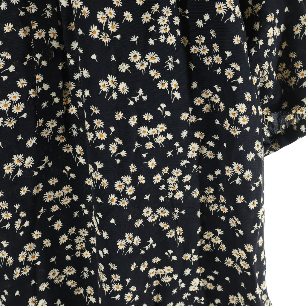 CELINE(セリーヌ) フォークボタン プラケット付 デイジー 花柄 レーヨン ロングワンピース レディース ブラック 2R091564D