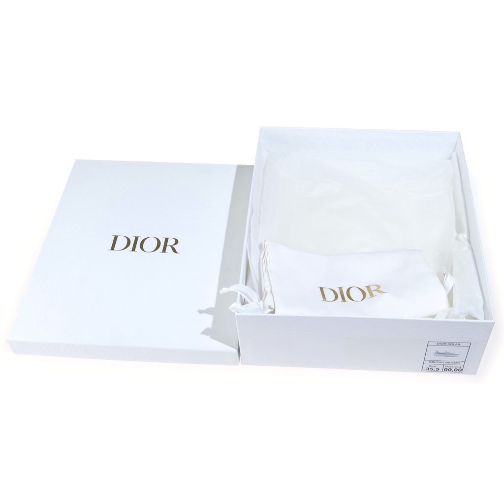 Christian Dior(クリスチャンディオール) SOLAR ソーラー オブリーク ジャカード スリッポン ローカットスニーカー ホワイト レディース ホワイト/グレー KCK298OBES33G