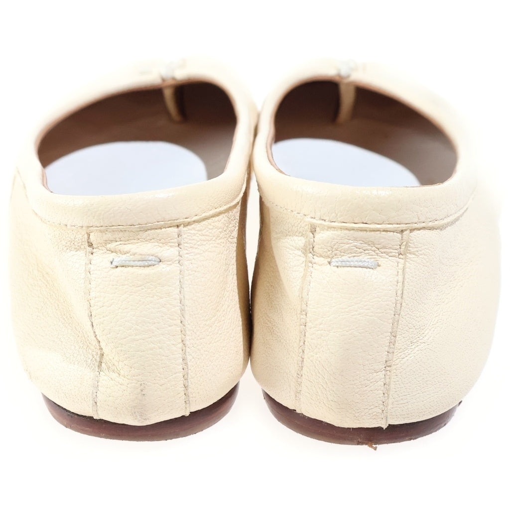 Maison Margiela(メゾンマルジェラ) TABI タビ レザー バレエシューズ パンプス レディース ベージュ S58WZ0042