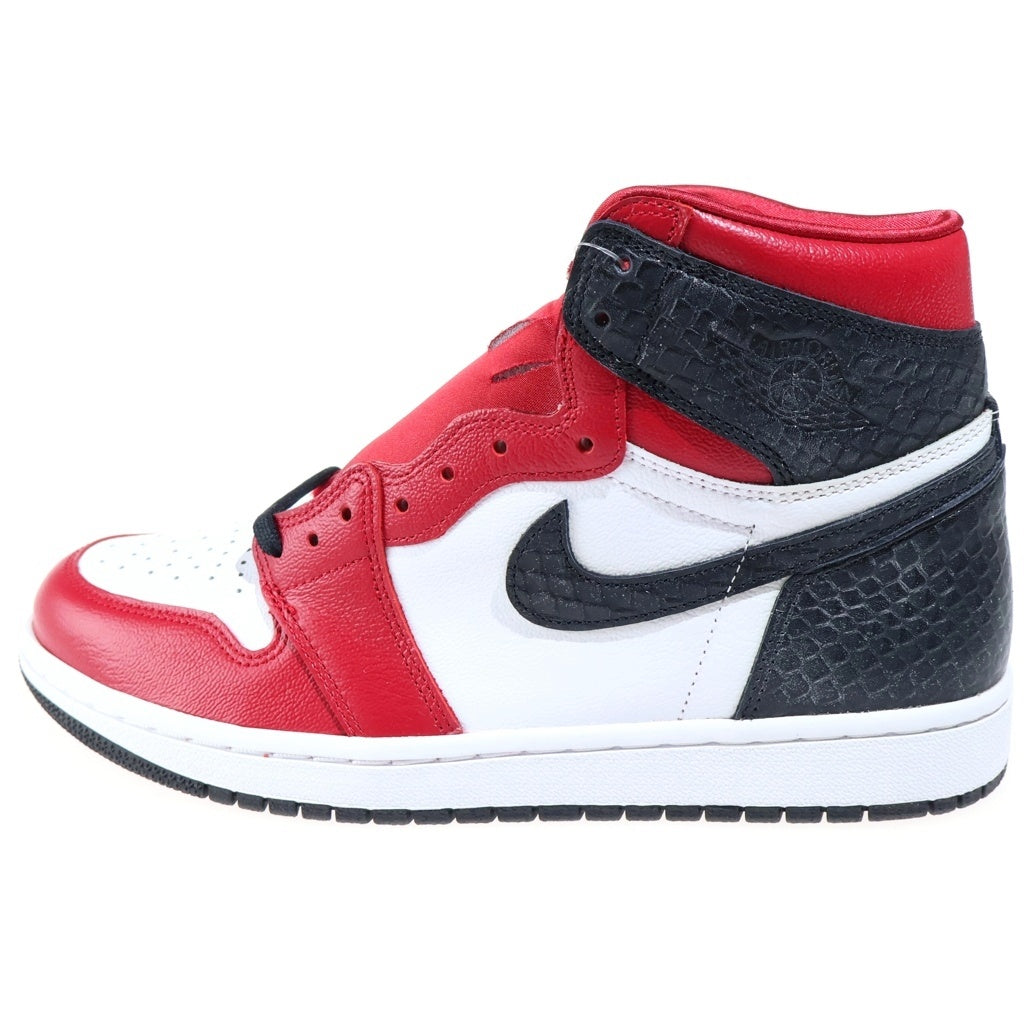 NIKE(ナイキ) WMNS AIR JORDAN 1 HIGH OG SATIN RED ウィメンズ エアジョーダン サテンレッド ハイカットスニーカー レッド/ホワイト US9/26cm CD0461-601