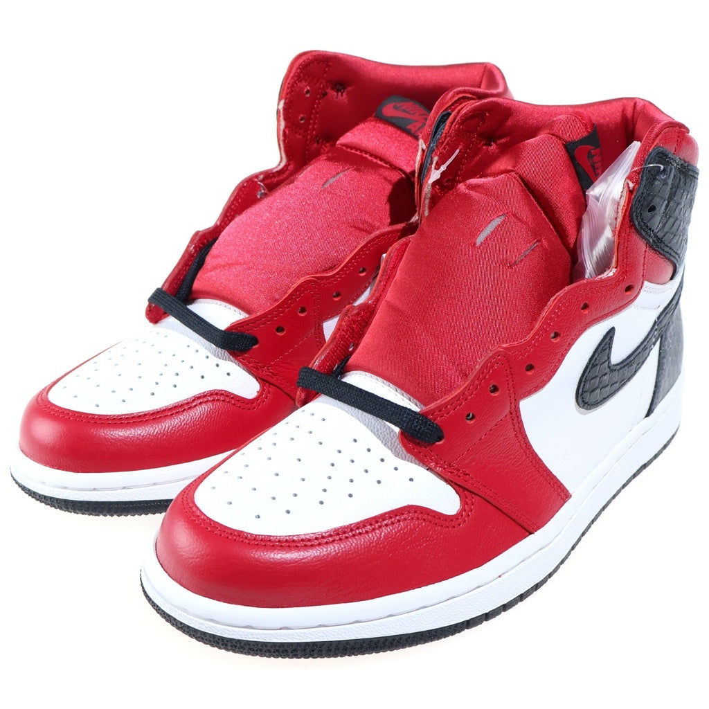 NIKE(ナイキ) WMNS AIR JORDAN 1 HIGH OG SATIN RED ウィメンズ エアジョーダン サテンレッド ハイカットスニーカー レッド/ホワイト US9/26cm CD0461-601