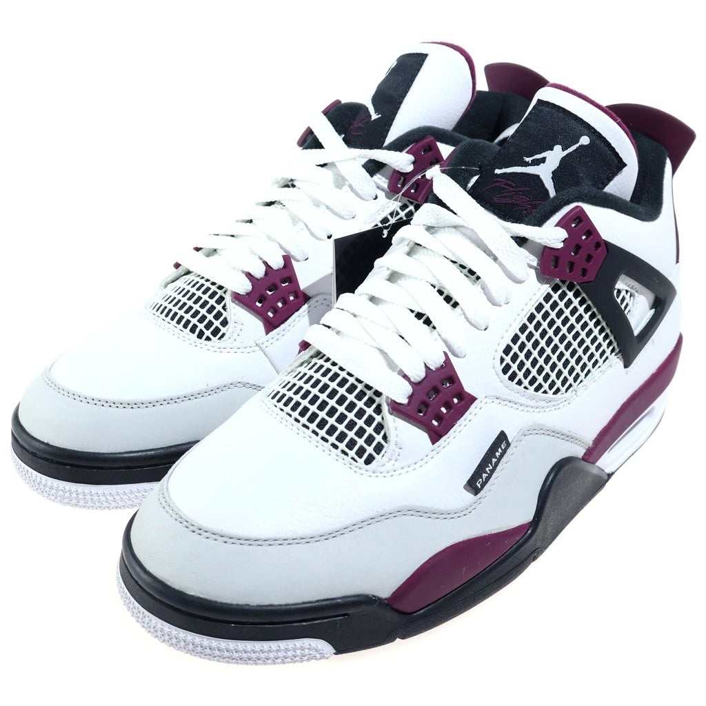 NIKE(ナイキ) ×PARIS SAINT-GERMAIN AIR JORDAN 4 RETRO パリサンジェルマン エアジョーダン レトロ ハイカットスニーカー ホワイト/パープル US9/27cm CZ5624-100