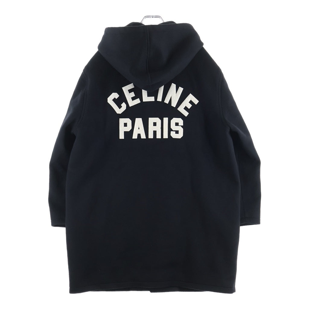 CELINE(セリーヌ) 23AW COLLEGE PARKA IN DOUBLE FACE WOOL ダブルフェイス ウール カレッジパーカー ロングコート ブラック 2V73S553R