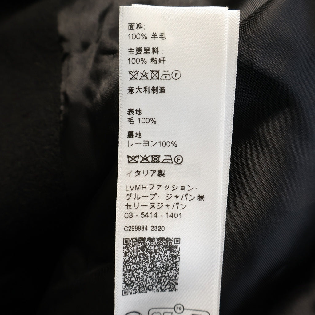 CELINE(セリーヌ) 23AW COLLEGE PARKA IN DOUBLE FACE WOOL ダブルフェイス ウール カレッジパーカー ロングコート ブラック 2V73S553R