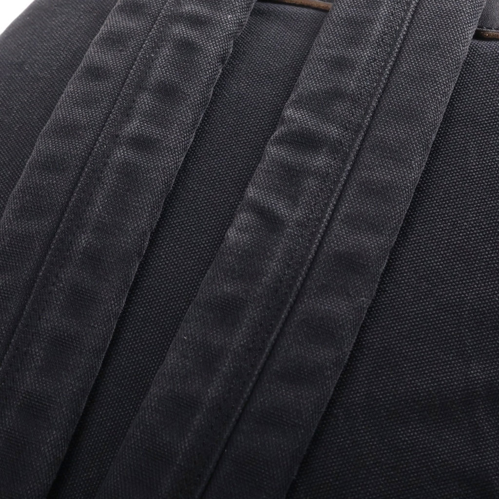 COMME des GARCONS HOMME(コムデギャルソンオム) ドローストリング レザー切替 コットンキャンバス リュックサック バックパック ブラック HH-K 205