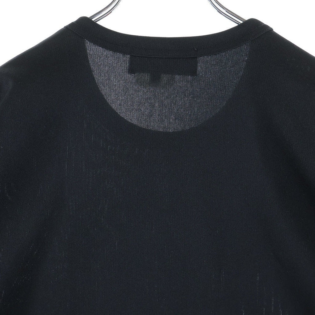 BLACK COMME des GARCONS(ブラックコムデギャルソン) AD2021 ×NIKE フロントロゴプリント クルーネック半袖Tシャツ カットソー ブラック 1G-T103