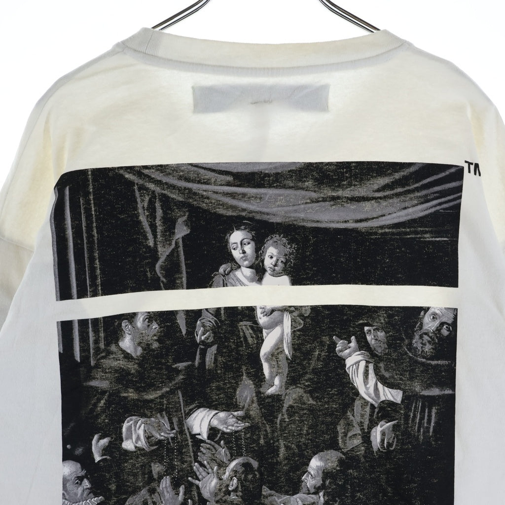 OFF-WHITE(オフホワイト) 20SS フェイクレイヤード グラフィックプリント クルーネック 長袖Tシャツ カットソー ホワイト OMAB022S20185005