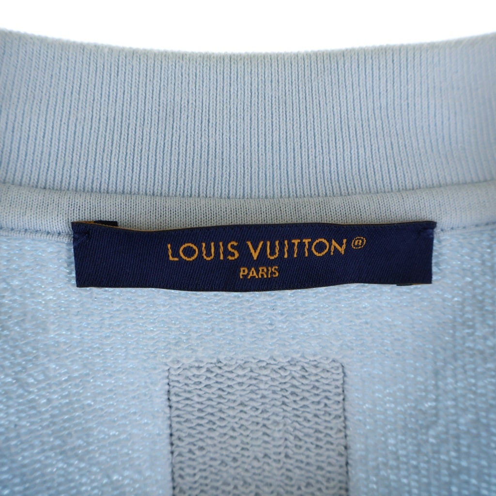 LOUIS VUITTON(ルイヴィトン) 25AW LOGO EMBROIDERY SWEATSHIRT ロゴエンブロイダリー クルーネック スウェットシャツ トレーナー ブルー RM252MV FWC HTY09W