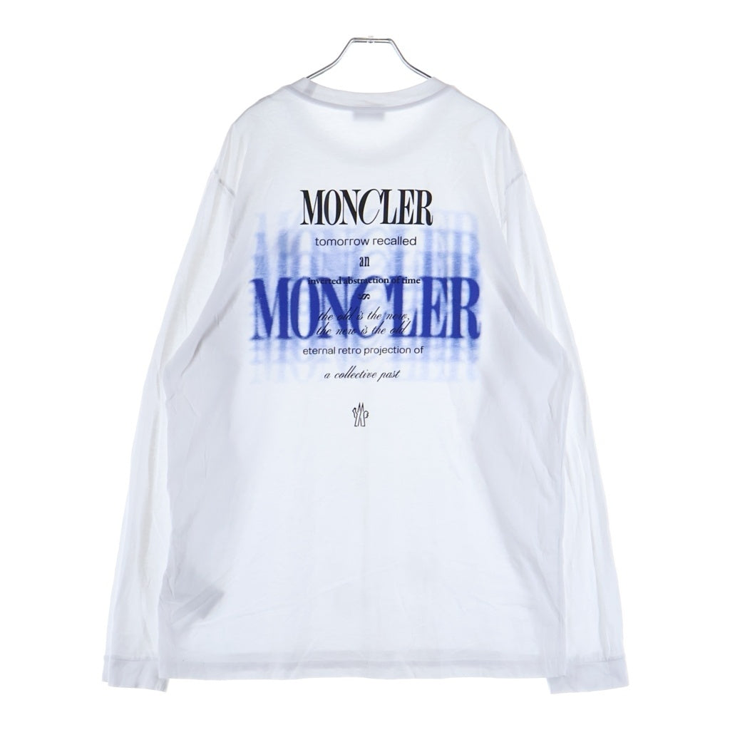 MONCLER(モンクレール) 24SS MAGLIA MANICA LUNGA マッリア マニカ ルンガ バックプリント クルーネック 長袖Tシャツ カットソー ホワイト J20918D00008 89A17