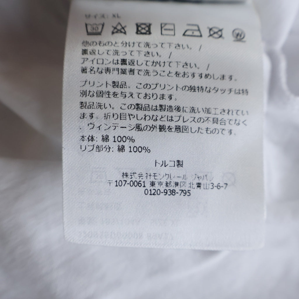 MONCLER(モンクレール) 24SS MAGLIA MANICA LUNGA マッリア マニカ ルンガ バックプリント クルーネック 長袖Tシャツ カットソー ホワイト J20918D00008 89A17