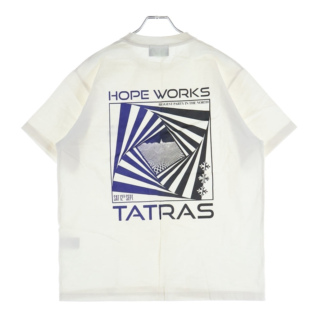 TATRAS(タトラス) 両面プリント クルーネック 半袖Tシャツ ホワイト カットソー MTCS21S8144