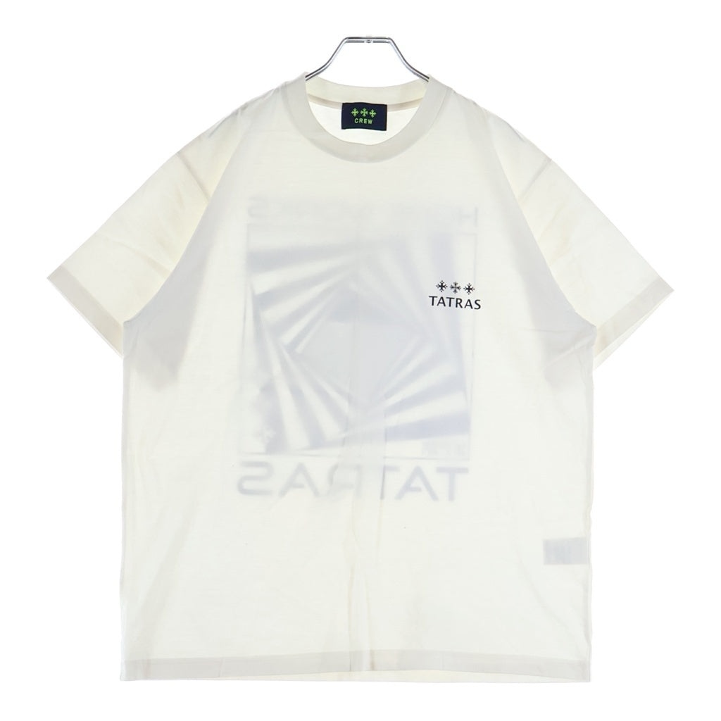 TATRAS(タトラス) 両面プリント クルーネック 半袖Tシャツ ホワイト カットソー MTCS21S8144