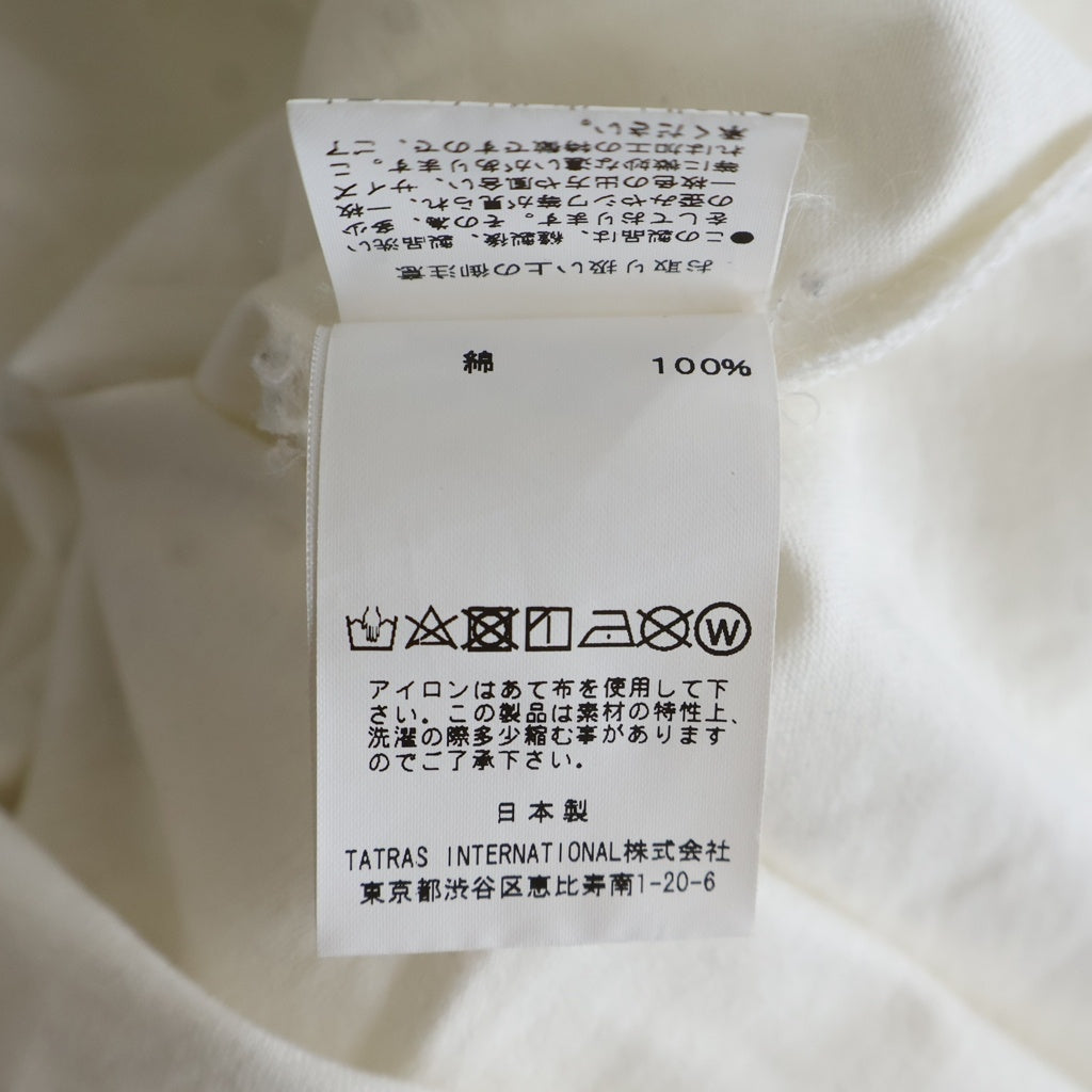 TATRAS(タトラス) 両面プリント クルーネック 半袖Tシャツ ホワイト カットソー MTCS21S8144
