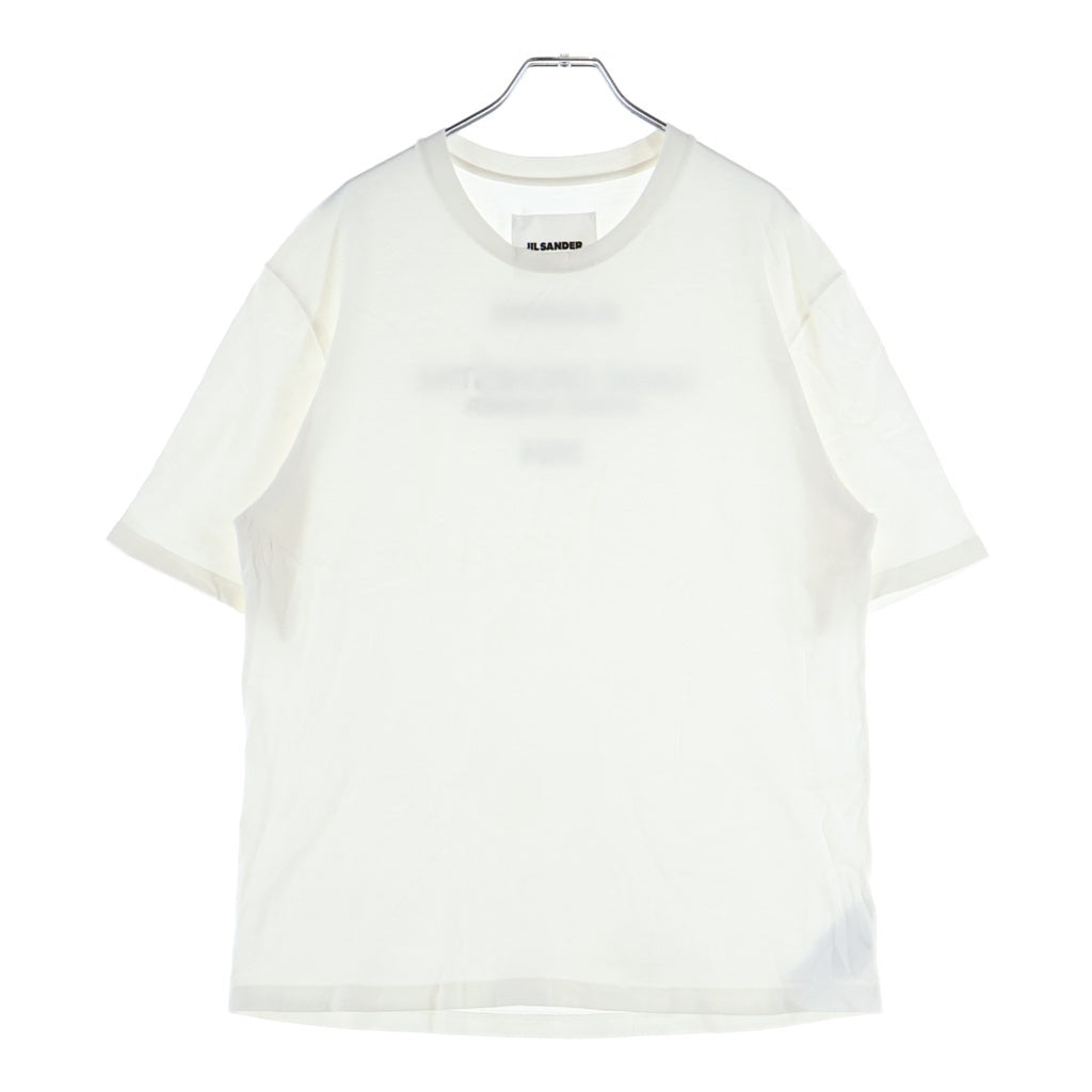 JIL SANDER(ジルサンダー) 24SS バックロゴプリント クルーネック長半袖Tシャツ カットソー ホワイト J22GC0173 J46219