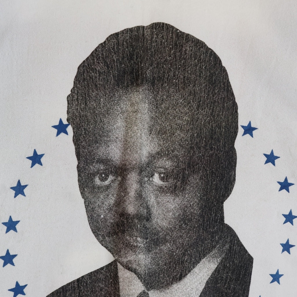 VINTAGE(ヴィンテージ) 80S VINTAGE USA製 JESSE JACKSON CREWNECK SWEATSHIRT FRUIT OF THE LOOM ヴィンテージ ジェシー ジャクソン クルーネック 長袖スウェット ホワイト